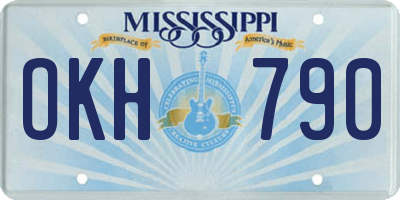 MS license plate OKH790