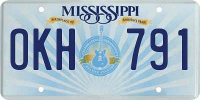 MS license plate OKH791