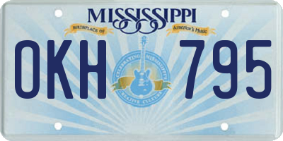 MS license plate OKH795