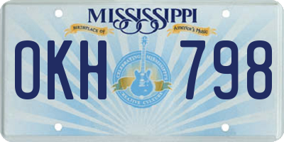 MS license plate OKH798