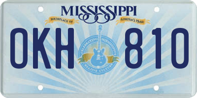 MS license plate OKH810