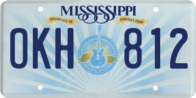 MS license plate OKH812