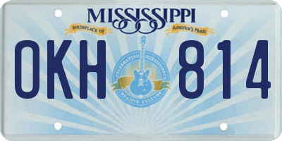 MS license plate OKH814