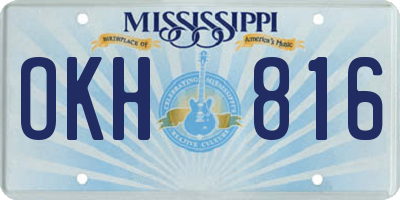 MS license plate OKH816