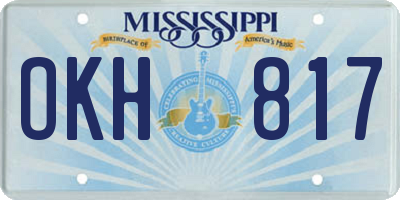 MS license plate OKH817