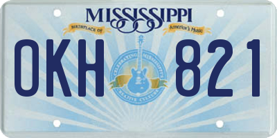 MS license plate OKH821