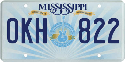 MS license plate OKH822
