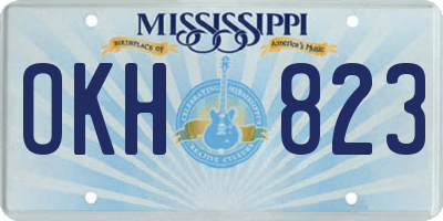 MS license plate OKH823