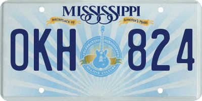 MS license plate OKH824