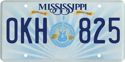 MS license plate OKH825