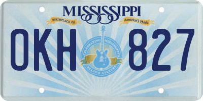 MS license plate OKH827