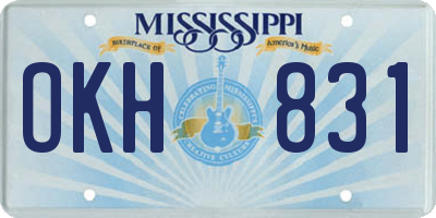 MS license plate OKH831