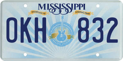 MS license plate OKH832