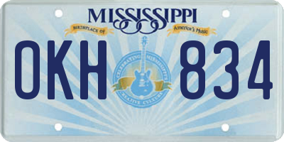 MS license plate OKH834