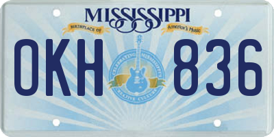 MS license plate OKH836