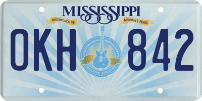 MS license plate OKH842
