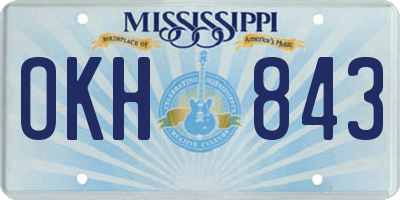 MS license plate OKH843