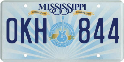 MS license plate OKH844