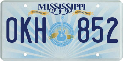 MS license plate OKH852