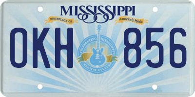 MS license plate OKH856
