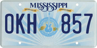 MS license plate OKH857