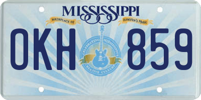 MS license plate OKH859