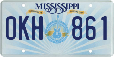 MS license plate OKH861