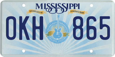 MS license plate OKH865