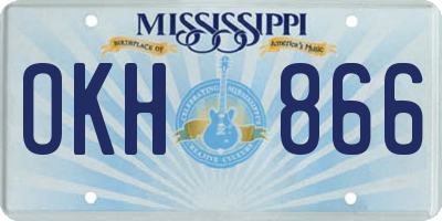 MS license plate OKH866