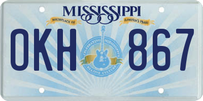 MS license plate OKH867