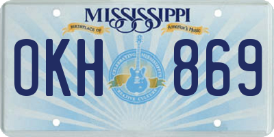 MS license plate OKH869