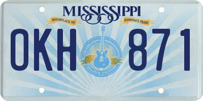 MS license plate OKH871