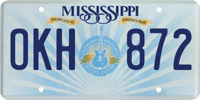 MS license plate OKH872