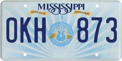 MS license plate OKH873