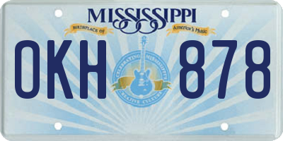 MS license plate OKH878