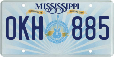 MS license plate OKH885