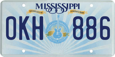 MS license plate OKH886