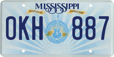 MS license plate OKH887