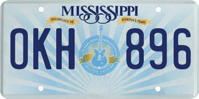 MS license plate OKH896