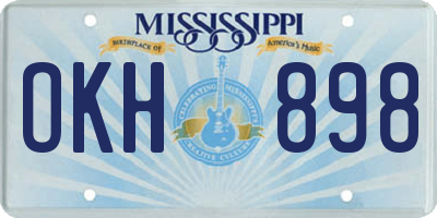 MS license plate OKH898