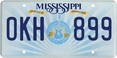 MS license plate OKH899