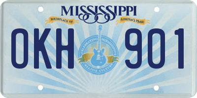 MS license plate OKH901