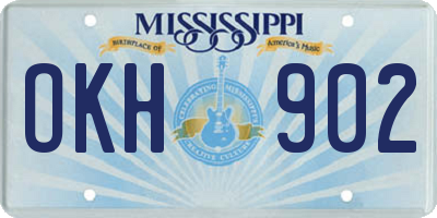 MS license plate OKH902