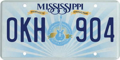 MS license plate OKH904