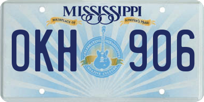 MS license plate OKH906