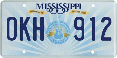 MS license plate OKH912
