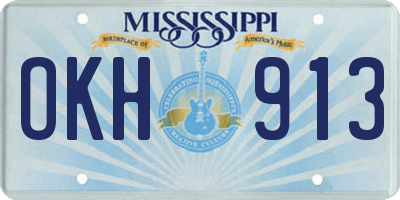 MS license plate OKH913