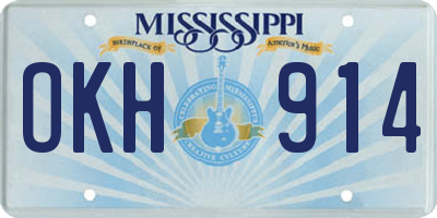 MS license plate OKH914