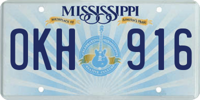 MS license plate OKH916