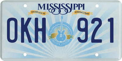 MS license plate OKH921